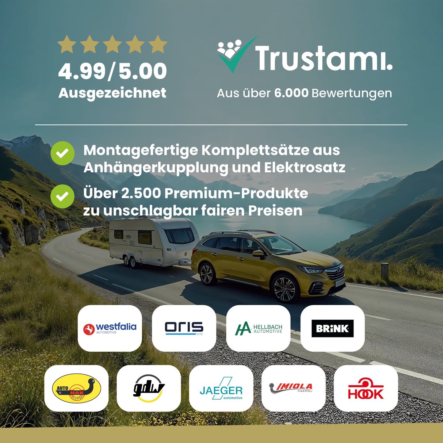 Ford Fiesta 3/5-Türer (Fließheck) ab 07.2017 HF / HJ ORIS Anhängerkupplung mit JAEGER Elektrosatz