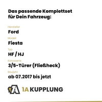Ford Fiesta 3/5-Türer (Fließheck) ab 07.2017 HF / HJ ORIS Anhängerkupplung mit JAEGER Elektrosatz